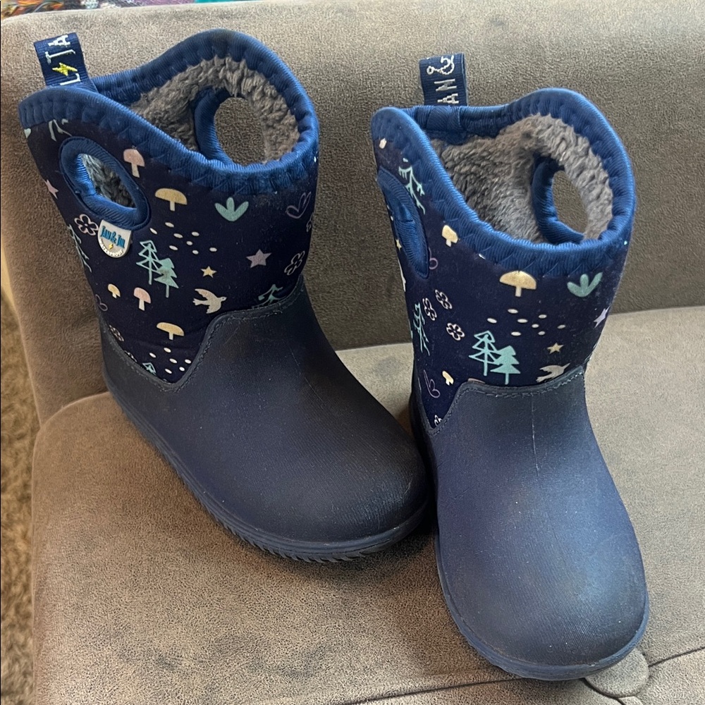 Jan and Jul Warm toddler rain boots
